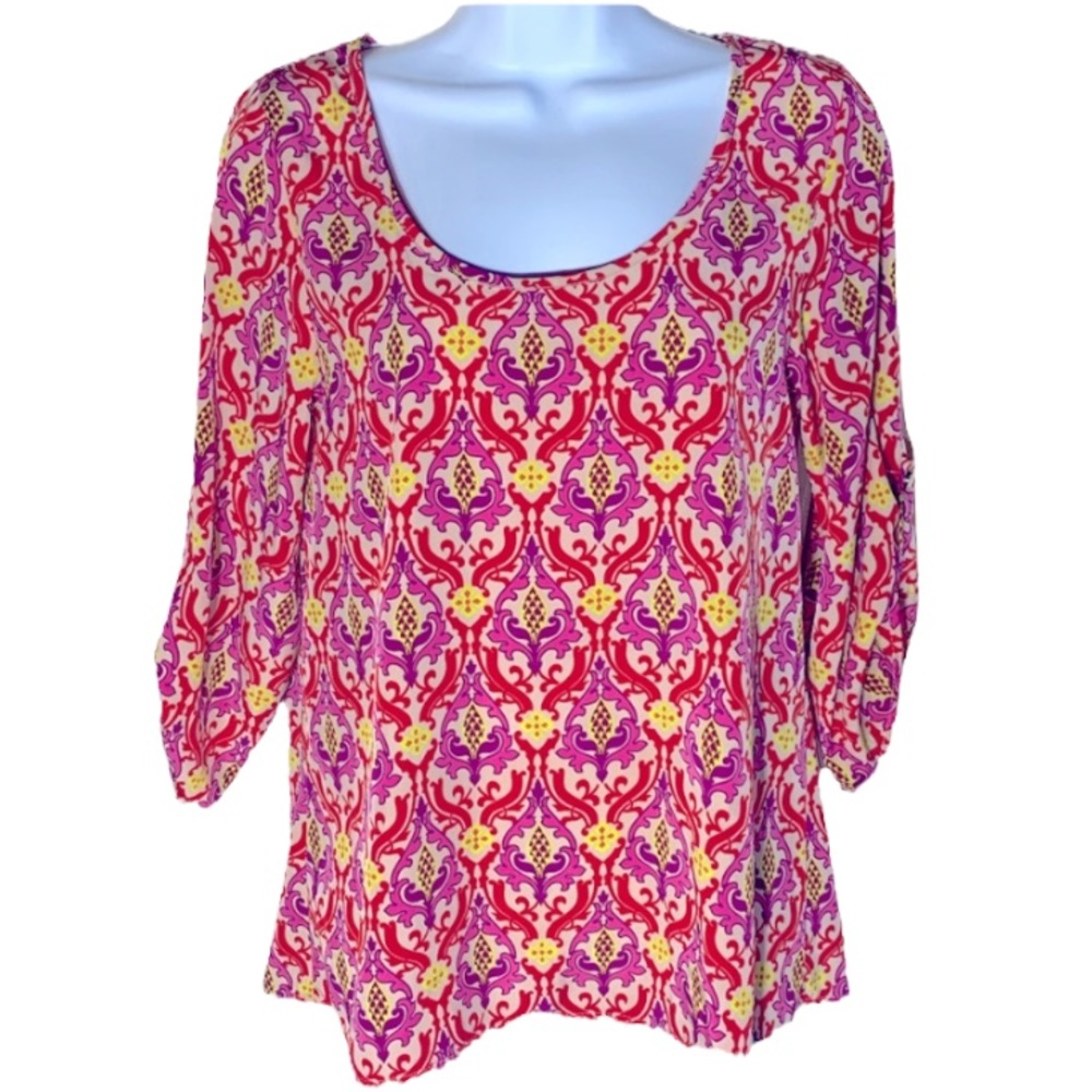 Colorful Summer Tunic Top by Peachy Love California -Small - Like New